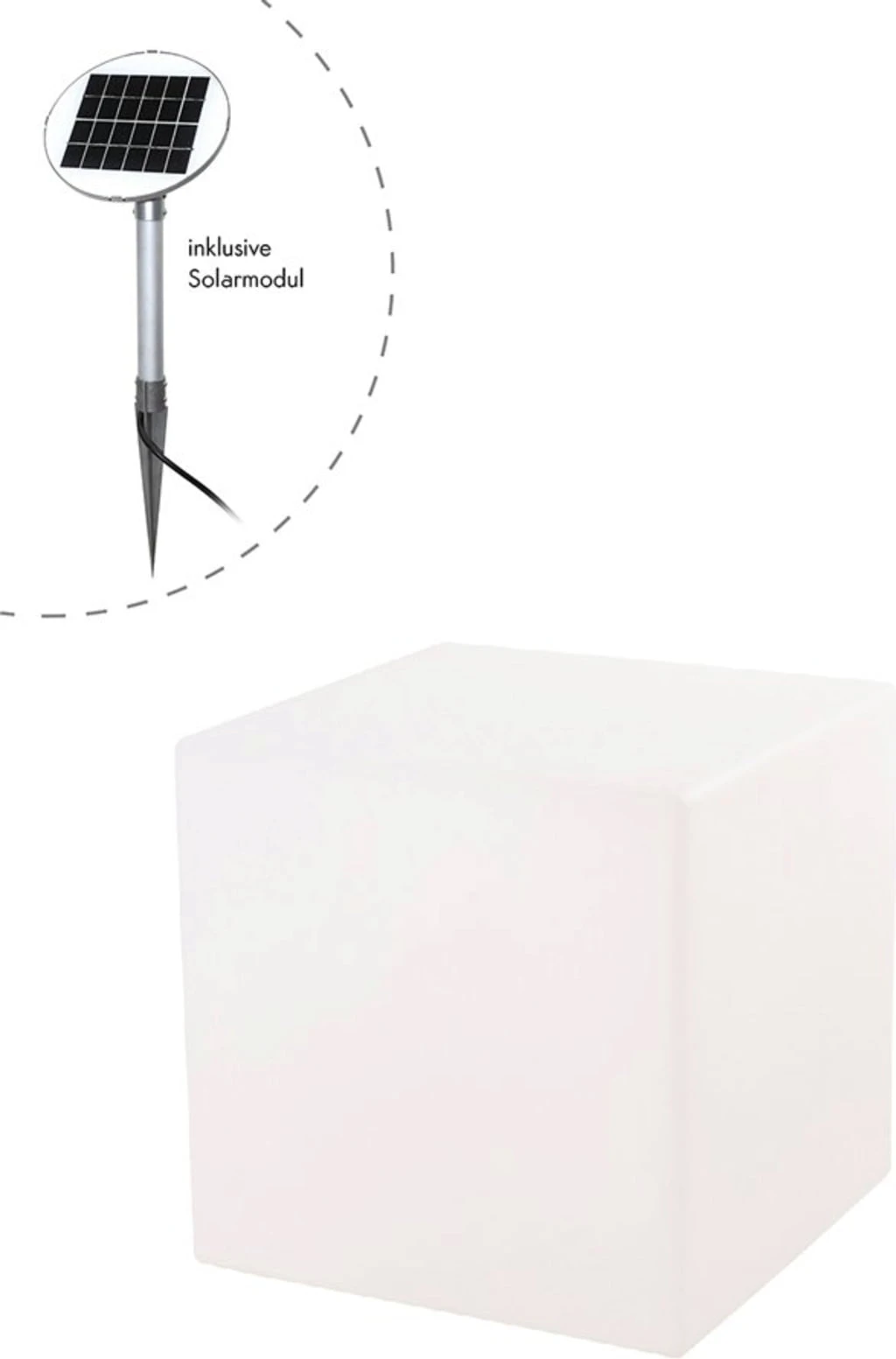 Leuchtwürfel Shining Cube (Solar), Höhe 33 Cm 8 Leuchtwürfel Shining Cube (Solar), Höhe 33 Cm – Bild 6