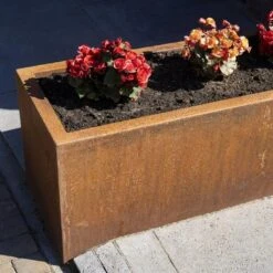 Pflanzgefäß Carrez Aus Cortenstahl - Rechteckig, 150 X 40 X 40 Cm -Pflanzensamen Rabatt adezz pflanzgefaess carrez aus cortenstahl rechteckig 1680676 de