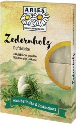 Aries Zedernholz Duftblöcke 4er Set