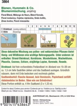 Blumenmischung "Bienen, Hummeln & Co." Im Saatband