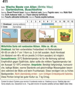 Buschbohne "Wachs Beste Von Allen"