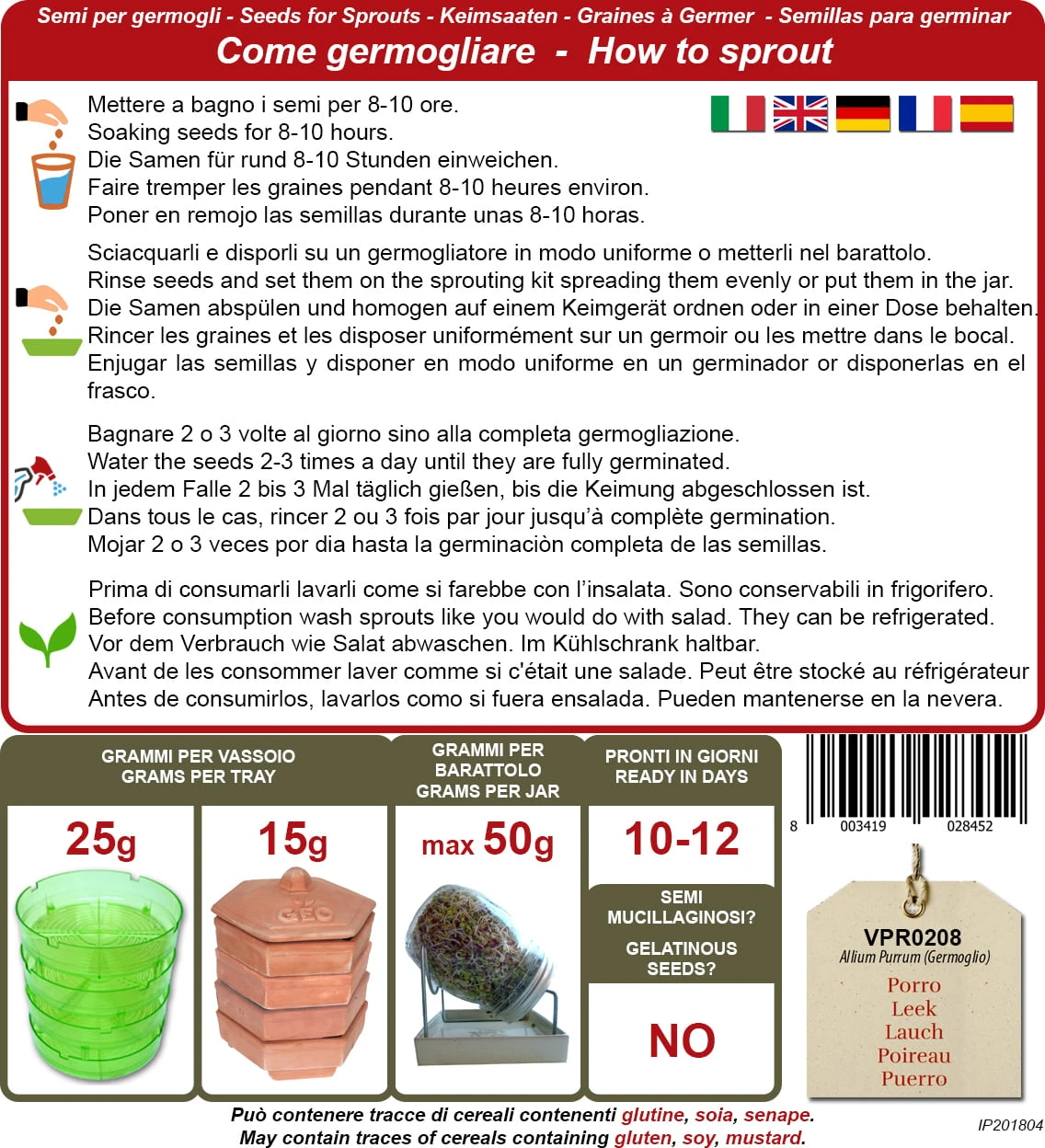 Bio Keimsprossen "Lauch", 6 G 4 Bio Keimsprossen "Lauch", 6 G – Bild 2