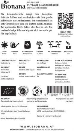 Bio Physalis Ananaskirsche