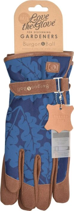 Gartenhandschuhe "Oak Leaf" - Navy, M/L (1 Paar) -Pflanzensamen Rabatt burgon ball gartenhandschuhe oak leaf navy 1675220 de