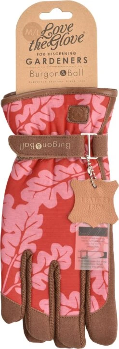 Gartenhandschuhe "Oak Leaf" - Poppy, S/M -Pflanzensamen Rabatt burgon ball gartenhandschuhe oak leaf poppy 1668227 de
