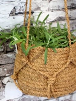 Blumenampel Korb Natur, H14/D18 Cm -Pflanzensamen Rabatt chic antique blumenampel korb natur 1607728 de