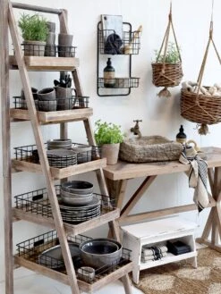 Korb-Blumenampel, H 22 Cm Ø 35 Cm