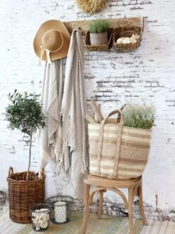 Korb Mit Henkel, Braun -Pflanzensamen Rabatt chic antique korb mit henkel braun 1538914 de