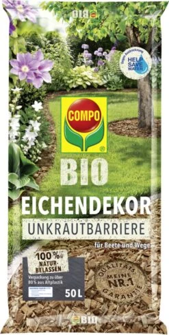Compo BIO Eichendekor + Unkrautbarriere, 50 L