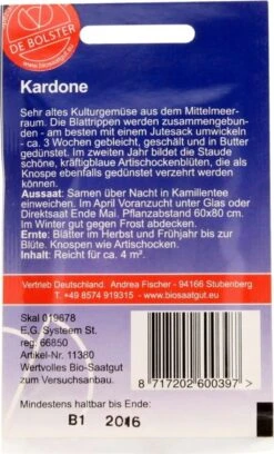 Artischocke "Kardone", 2 G 8 Artischocke "Kardone", 2 G -Pflanzensamen Rabatt de bolster artischocke kardone 2 g 1650316 de