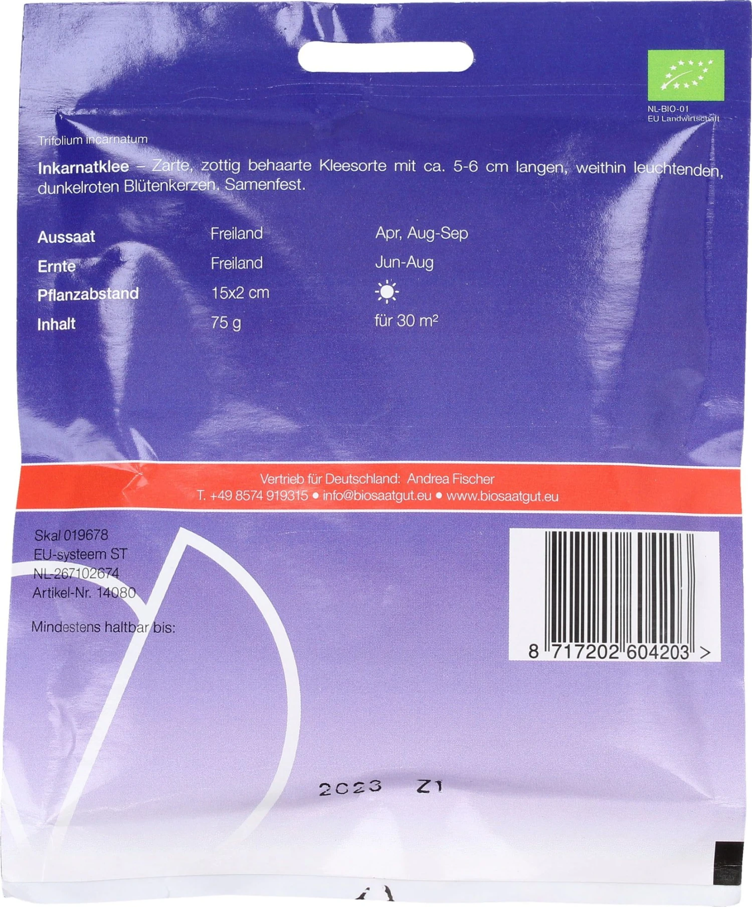 Gründünger Inkarnatklee, 75 G 4 Gründünger Inkarnatklee, 75 G – Bild 2