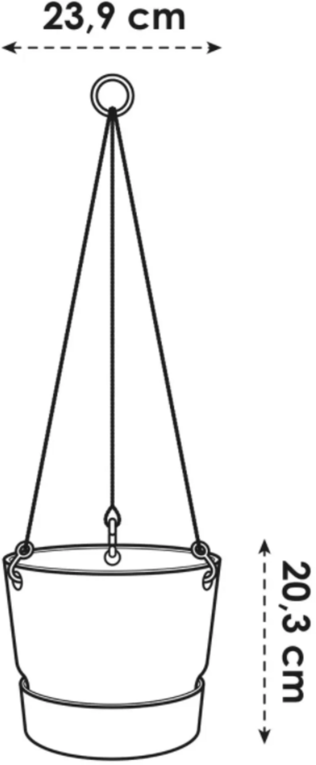 Elho Greenville Hängeampel 24 Cm, Lebhaft Schwarz 3 Elho Greenville Hängeampel 24 Cm, Lebhaft Schwarz