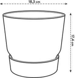 Elho Greenville Topf Rund 18 Cm, Living Schwarz -Pflanzensamen Rabatt elho greenville topf rund 18 cm 1676271 de