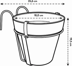 Elho Loft Urban "balkon Potholder", Anthrazit -Pflanzensamen Rabatt elho loft urban balkon potholder 1272556 de