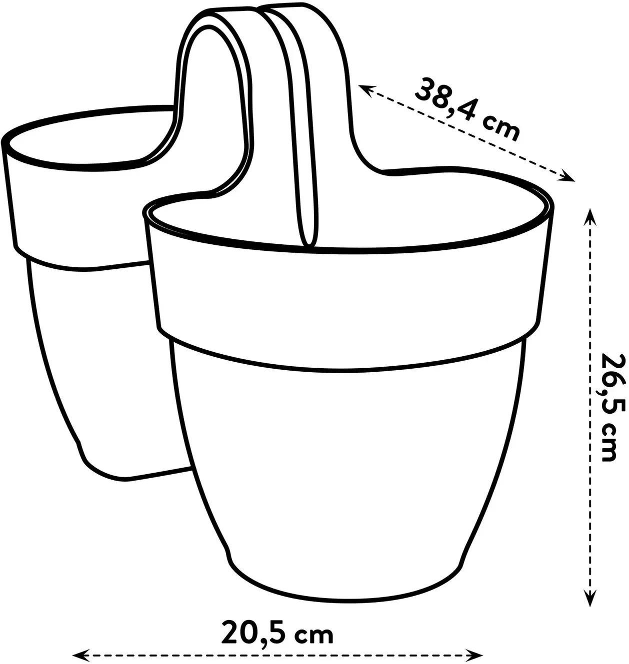 Elho Vibia Campana Flower Twin 21 Cm, Anthrazit 4 Elho Vibia Campana Flower Twin 21 Cm, Anthrazit – Bild 2