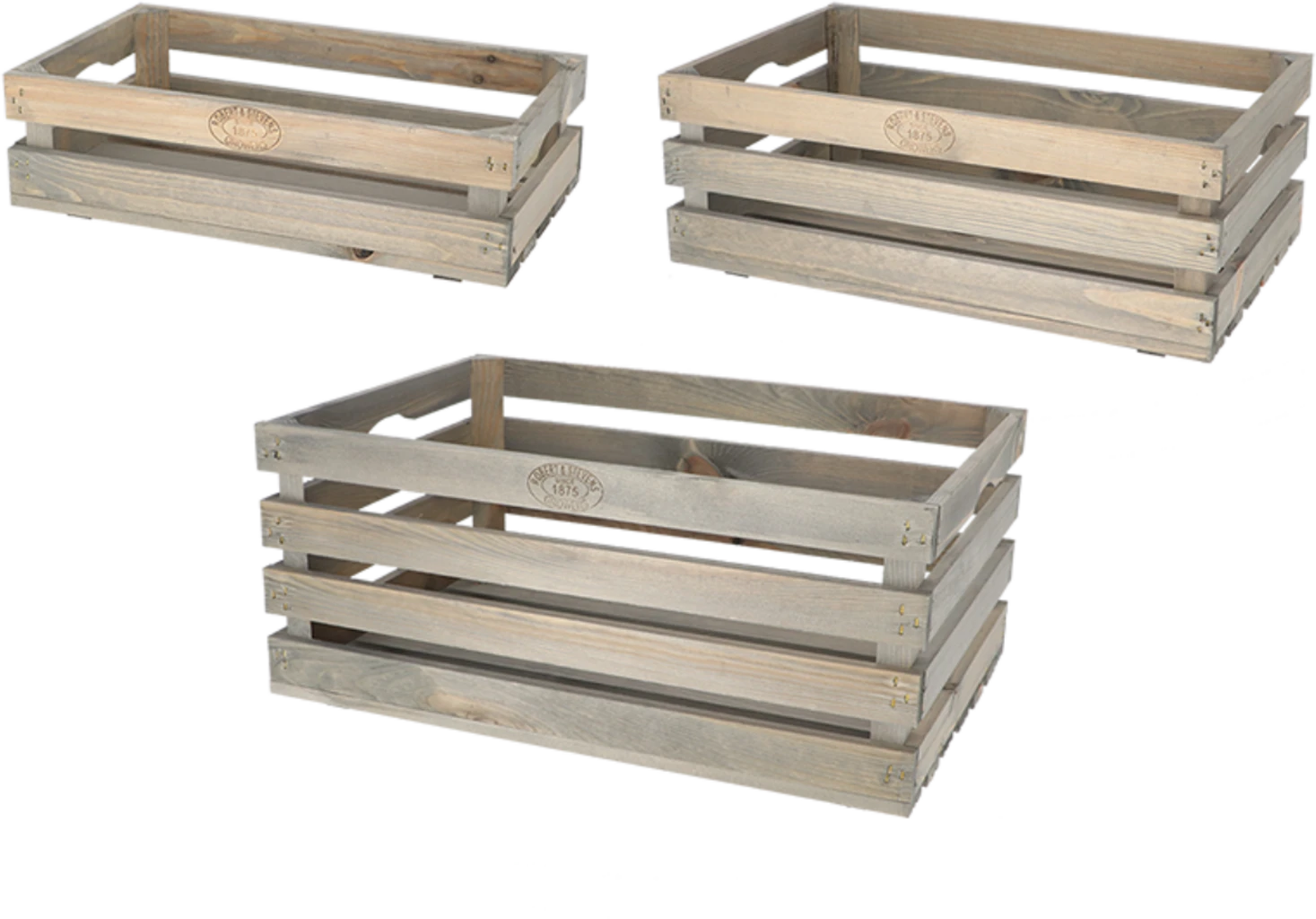 ESSCHERT DESIGN Apfelkiste I Obstkisten 3er Set 3 ESSCHERT DESIGN Apfelkiste I Obstkisten 3er Set