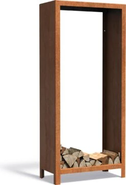 Holzaufbewahrung Aus Cortenstahl, 80 X 40 X 180 Cm -Pflanzensamen Rabatt forno holzaufbewahrung aus cortenstahl 800 x 400 x 1800 mm 1261024 de