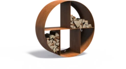 Holzaufbewahrung “Logg” - Rund -Pflanzensamen Rabatt forno holzaufbewahrung logg rund 1 st 1681671 de