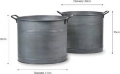 2er Set Verzinkte Pflanzkübel 14 2er Set Verzinkte Pflanzkübel -Pflanzensamen Rabatt garden trading 2er set verzinkte pflanzkuebel 1 set 804867 de