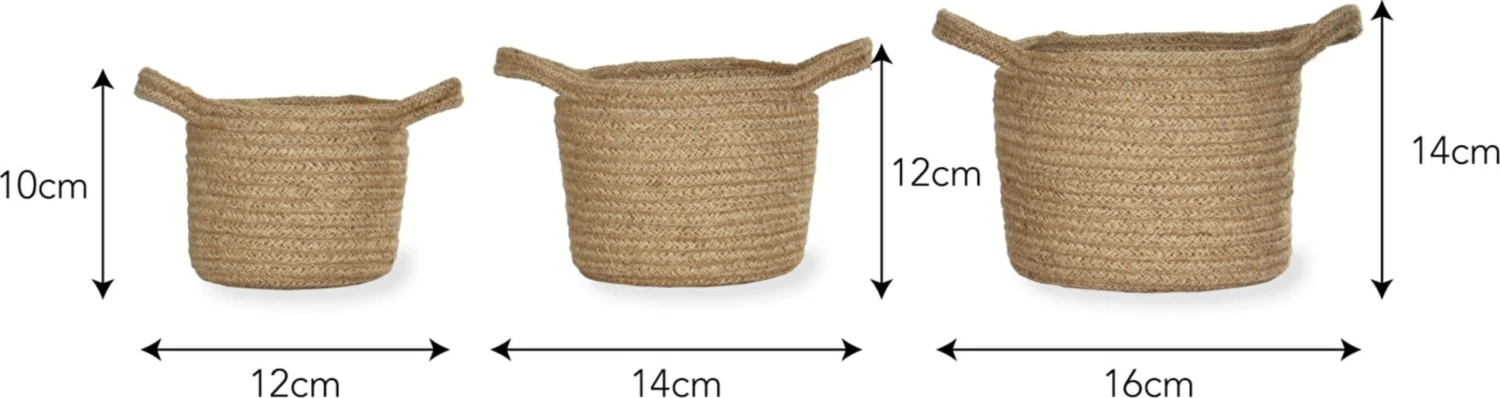 Gewebte Pflanzentöpfe 3er Set 3 Gewebte Pflanzentöpfe 3er Set