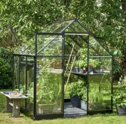 Halls Gewächshaus "Qube" - Schwarz, 3,9 M² (66) -Pflanzensamen Rabatt halls gewaechshaus qube schwarz 39 m2 66 1435185 de