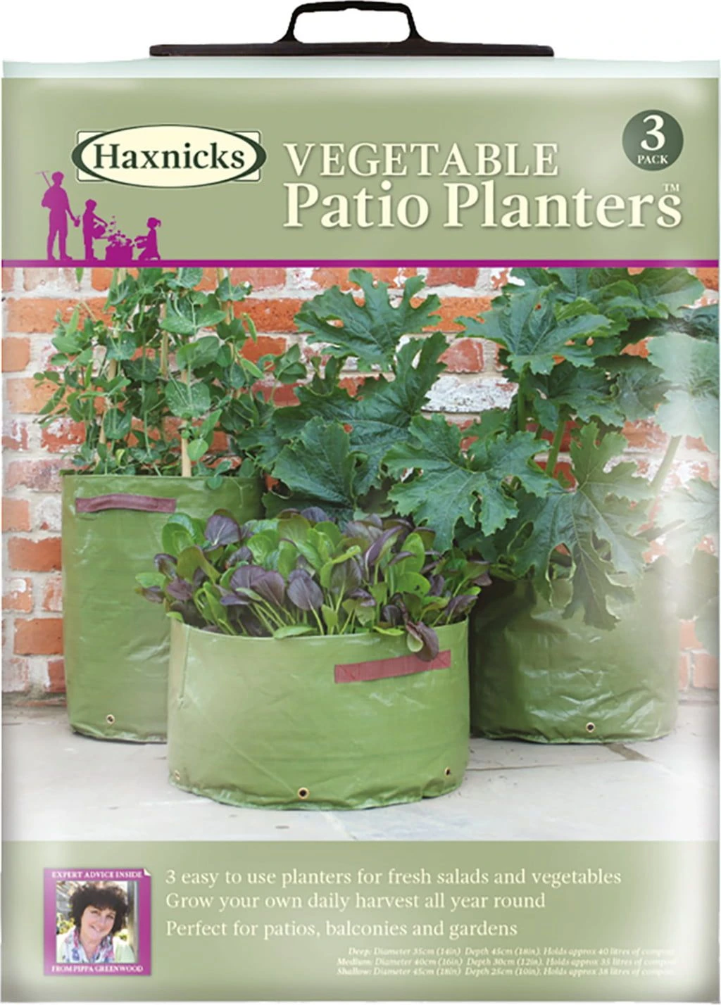 Gemüsepflanztaschen Im 3er Set, 3 Stück 3 Gemüsepflanztaschen Im 3er Set, 3 Stück