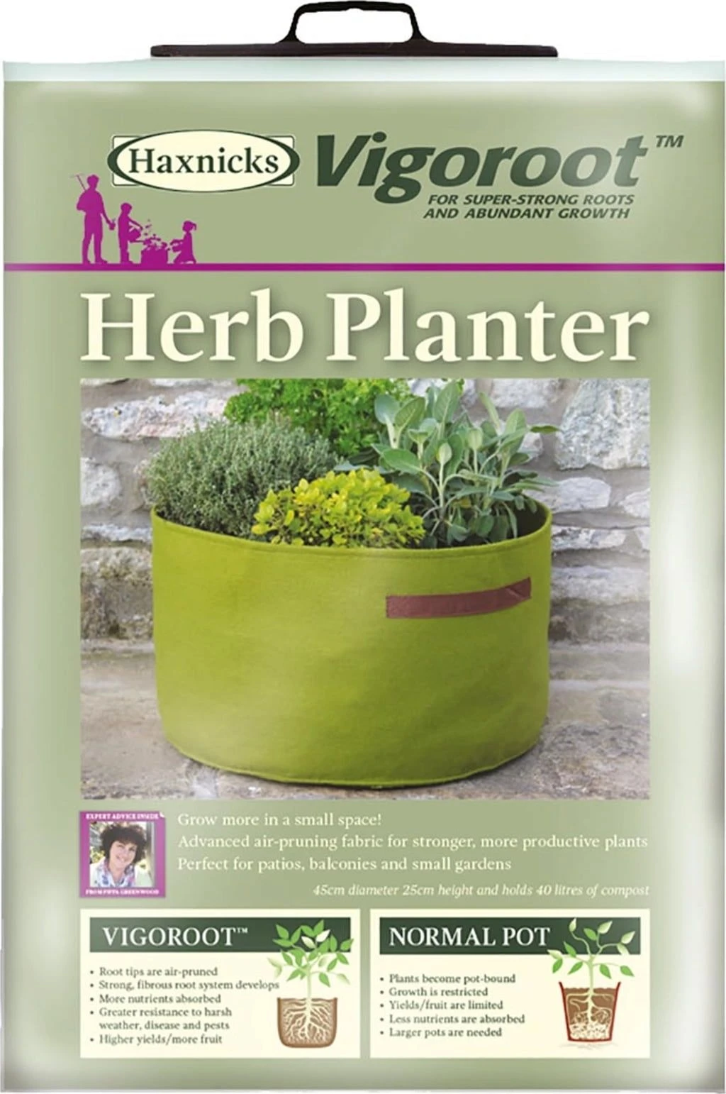 Vigoroot Kräuterpflanztasche 4 Vigoroot Kräuterpflanztasche – Bild 2