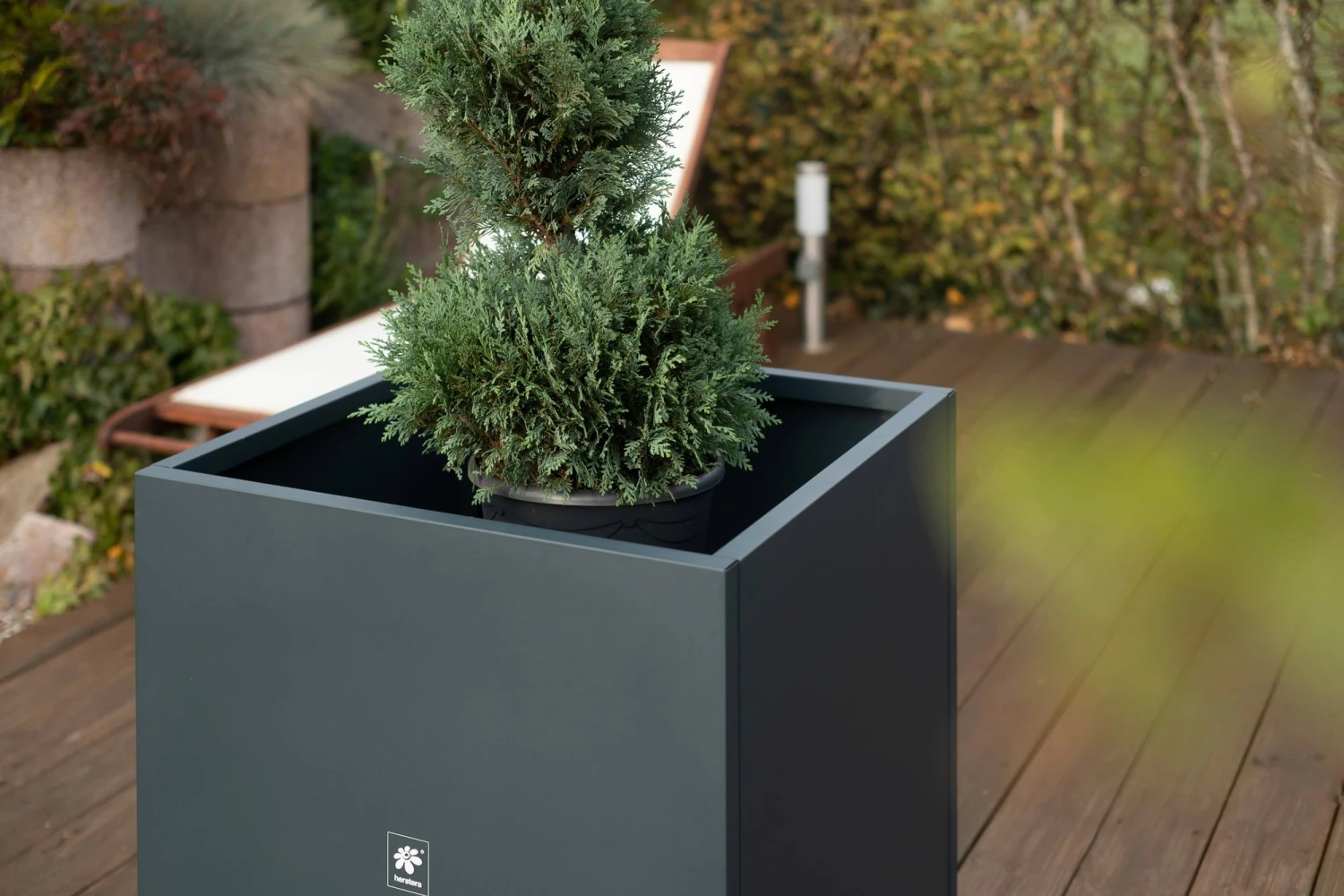 Pflanzkasten Cube 70x70x70, Anthrazit 7 Pflanzkasten Cube 70x70x70, Anthrazit – Bild 5