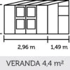 Juliana Gewächshaus Veranda - Alu/Schwarz, 4,4 M² -Pflanzensamen Rabatt juliana gewaechshaus veranda alu schwarz 44 m2 1680022 de