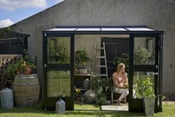 Juliana Gewächshaus Veranda - Anthrazit, 4,4 M² -Pflanzensamen Rabatt juliana gewaechshaus veranda anthrazit 44 m2 1416606 de