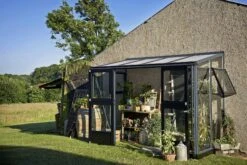 Juliana Gewächshaus Veranda - Anthrazit, 4,4 M² -Pflanzensamen Rabatt juliana gewaechshaus veranda anthrazit 44 m2 1416613 de