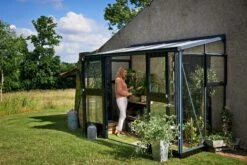 Juliana Gewächshaus Veranda - Anthrazit, 4,4 M² -Pflanzensamen Rabatt juliana gewaechshaus veranda anthrazit 44 m2 1416667 de