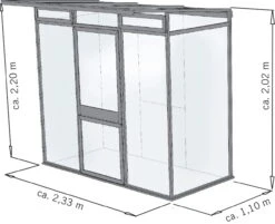 Gewächshaus "Linea" Anthrazit-grau, Typ I 9 Gewächshaus "Linea" Anthrazit-grau, Typ I -Pflanzensamen Rabatt kgt gewaechshaus linea anthrazit grau tip i 1685334 de