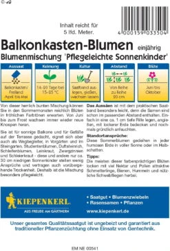 Balkonkasten-Saatbänder "Pflegeleichte Sonnenkinder"