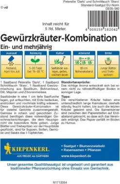 Gewürzkräuter-Kombination, Ein- Und Mehrjährig, Saatband