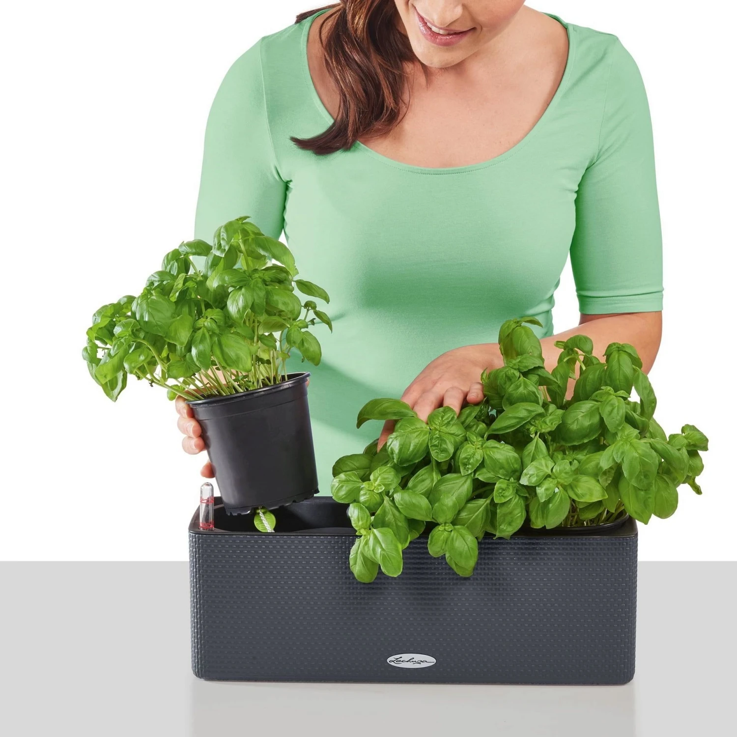 LECHUZA CUBE Color Triple Komplett-Set, Sandbraun 11 LECHUZA CUBE Color Triple Komplett-Set, Sandbraun – Bild 9