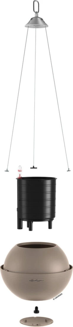 LECHUZA Blumenampel BOLA Color 32, Sandbraun -Pflanzensamen Rabatt lechuza blumenampel bola color 32 sandbrun 1677837 de