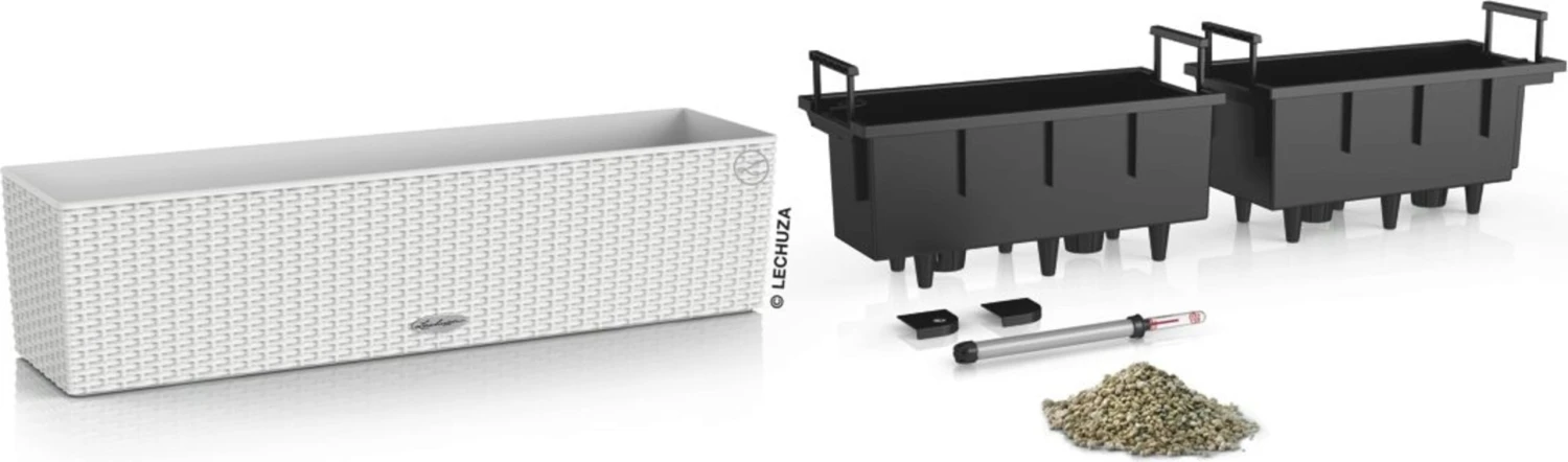 LECHUZA Pflanzgefäß BALCONERA Cottage 80, Weiß 5 LECHUZA Pflanzgefäß BALCONERA Cottage 80, Weiß – Bild 3