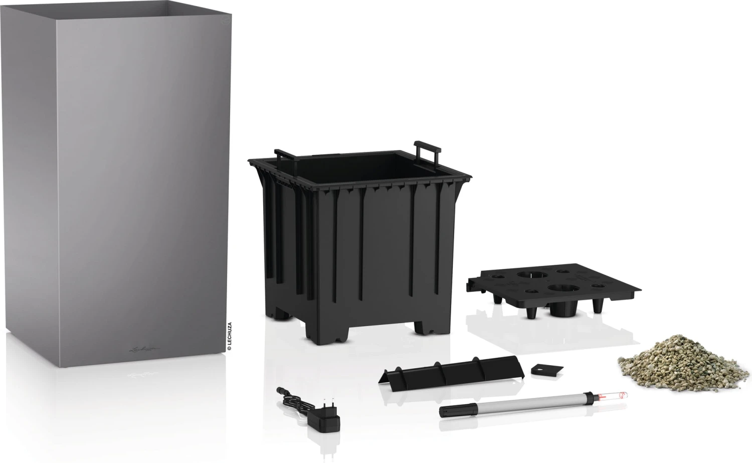 LECHUZA Pflanzgefäß CANTO Premium 40 High, LED, Silber Metallic 3 LECHUZA Pflanzgefäß CANTO Premium 40 High, LED, Silber Metallic