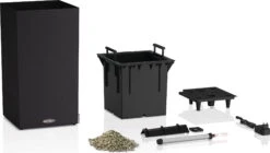 LECHUZA Pflanzgefäß CANTO Stone 30 LED High, Graphitschwarz -Pflanzensamen Rabatt lechuza pflanzgefaess canto stone 30 led high graphitschwarz 1469387 de