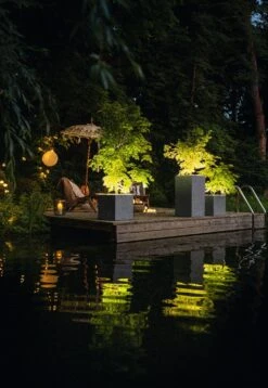 LECHUZA Pflanzgefäß CANTO Stone 40 LED Low, Graphitschwarz -Pflanzensamen Rabatt lechuza pflanzgefaess canto stone 40 led low 1681475 de