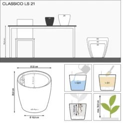 LECHUZA Pflanzgefäß CLASSICO Color LS 21, Schiefergrau 13 LECHUZA Pflanzgefäß CLASSICO Color LS 21, Schiefergrau -Pflanzensamen Rabatt lechuza pflanzgefaess classico color ls 21 muskat 1617199 de