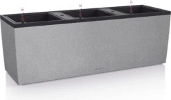 LECHUZA Pflanzgefäß TRIO "Stone" 40, Steingrau