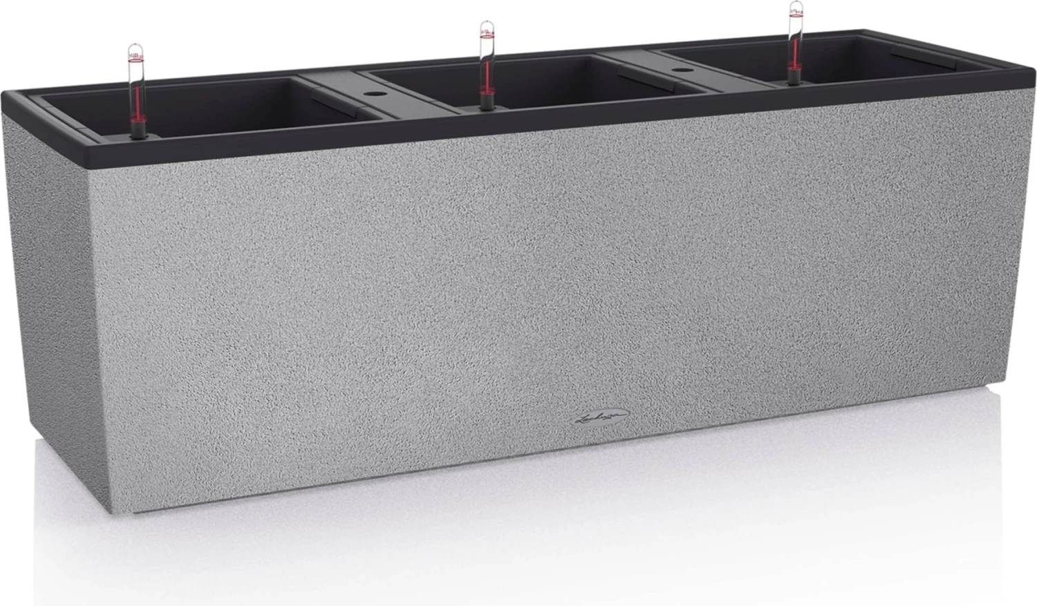 LECHUZA Pflanzgefäß TRIO "Stone" 40, Steingrau 3 LECHUZA Pflanzgefäß TRIO "Stone" 40, Steingrau