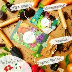 Bio Hochbeet & Balkon Gemüse Samen Set -Pflanzensamen Rabatt loveplants bio hochbeet balkon gemuese samen set 1546843 de