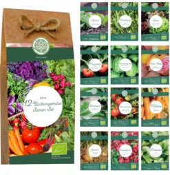 Bio Hochbeet & Balkon Gemüse Samen Set -Pflanzensamen Rabatt loveplants bio hochbeet balkon gemuese samen set 1550348 de