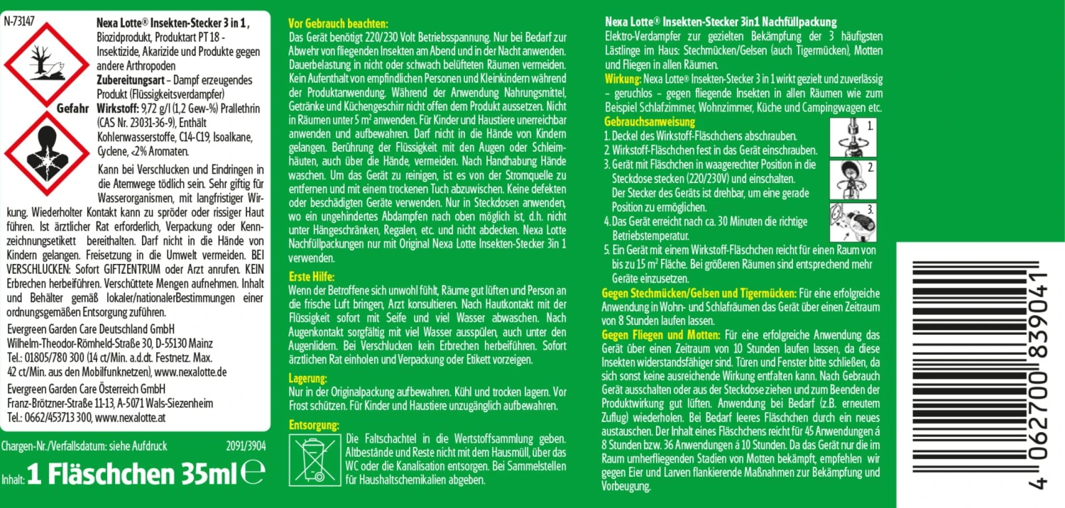 Insektenschutz 3 In 1 Nachfüllpackung, 35 Ml 4 Insektenschutz 3 In 1 Nachfüllpackung, 35 Ml – Bild 2