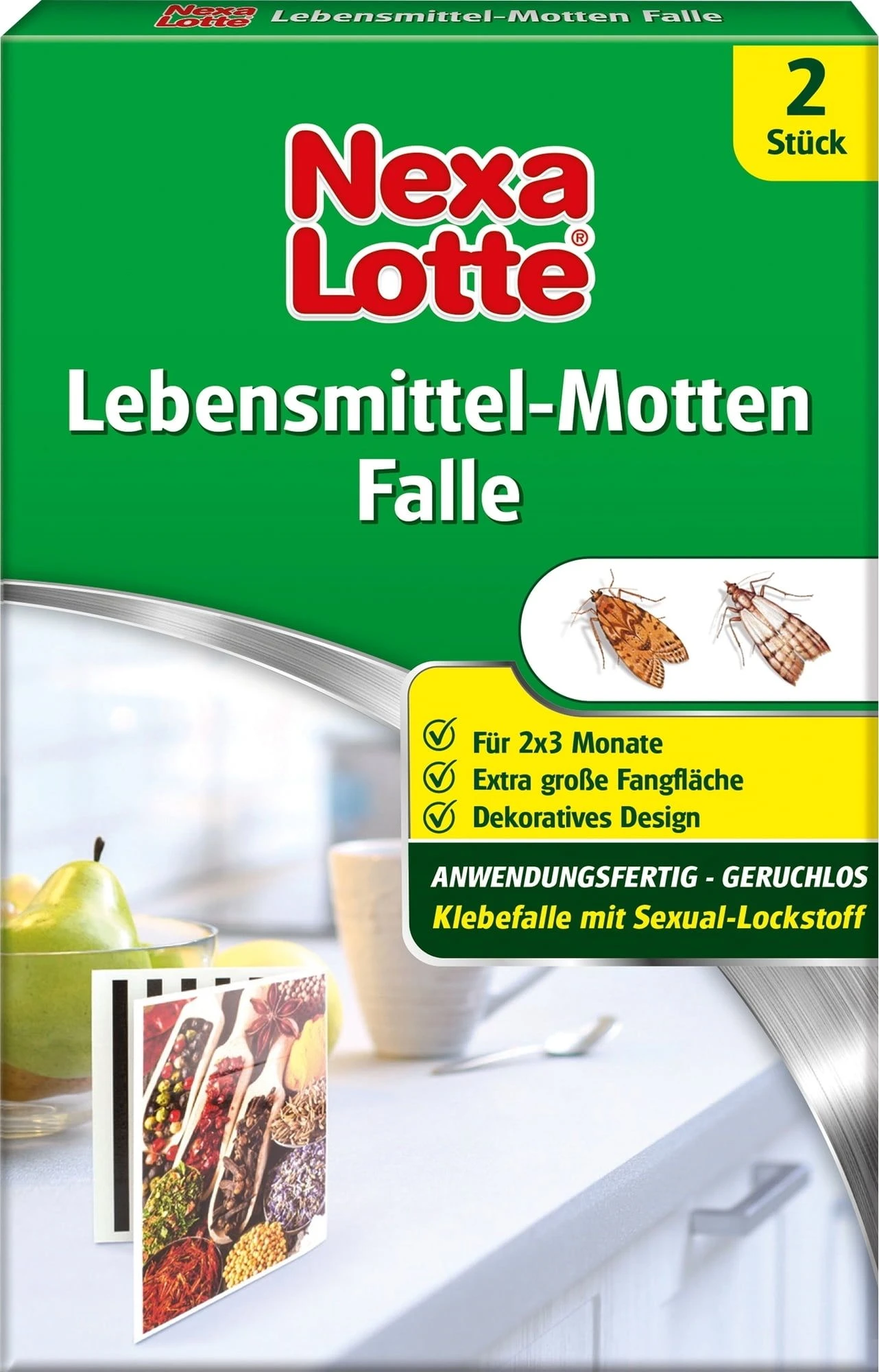 Pheromonfalle Für Nahrungsmittelmotten, 2 Stück 4 Pheromonfalle Für Nahrungsmittelmotten, 2 Stück – Bild 2