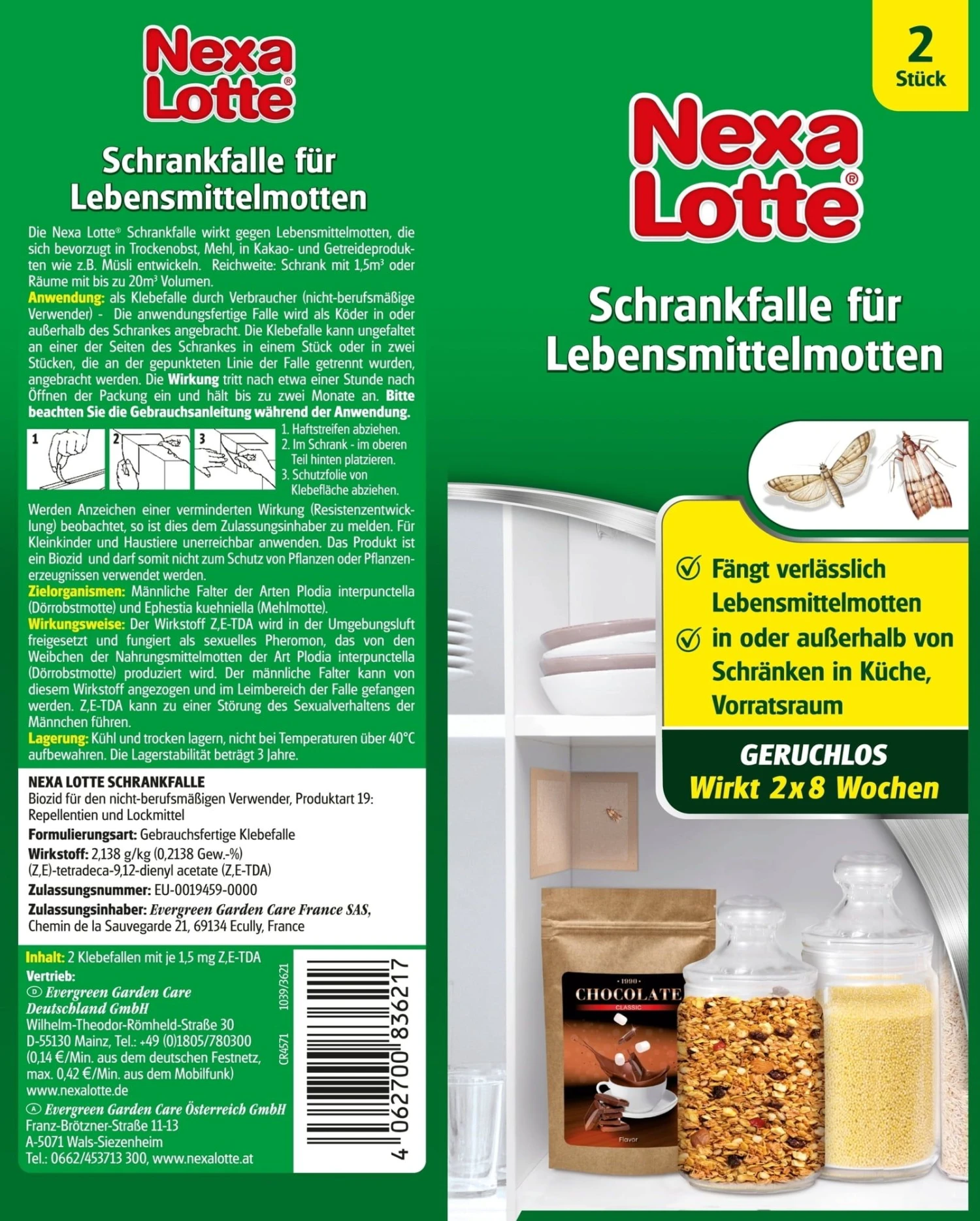 Schrankfalle Für Lebensmittelmotten, 2 Stück 3 Schrankfalle Für Lebensmittelmotten, 2 Stück