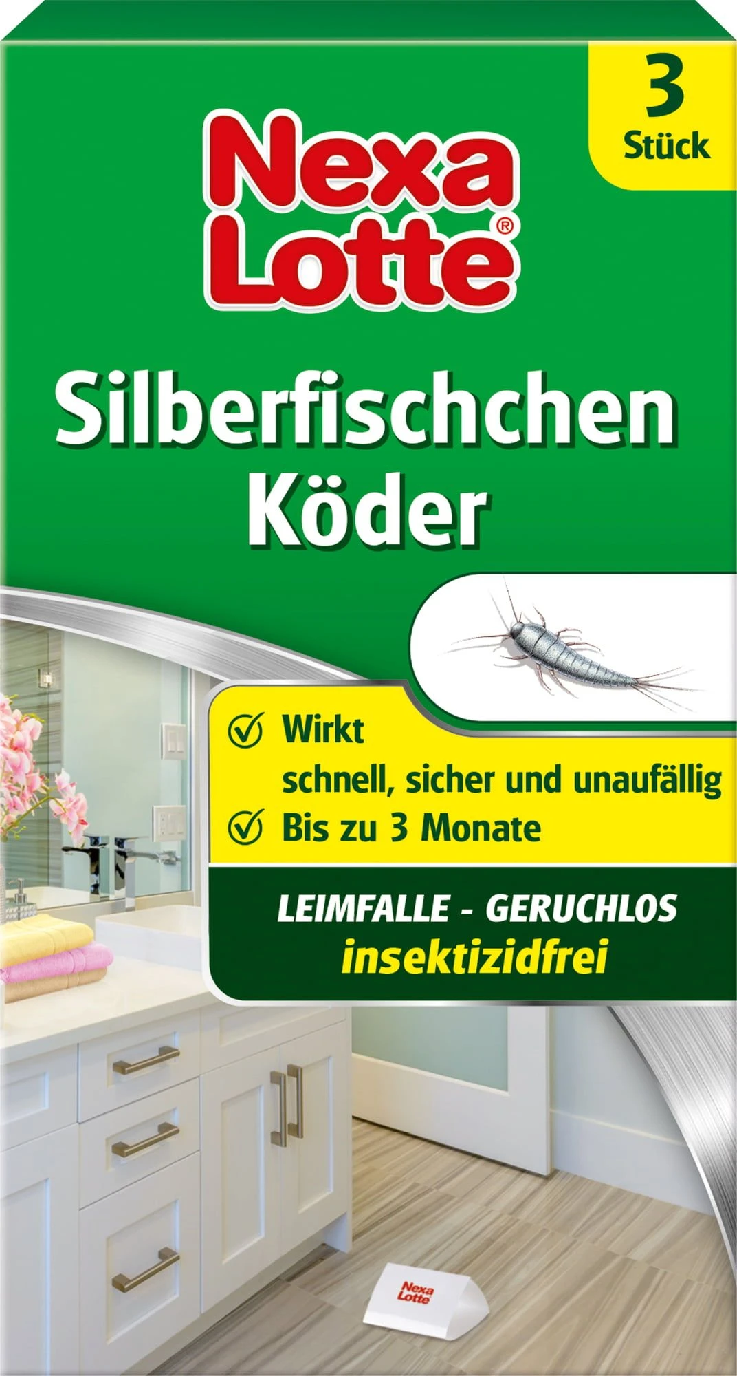 Silberfischchen-Köder, 3 Stück 3 Silberfischchen-Köder, 3 Stück